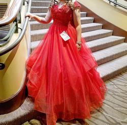 Red Size 14 Ball gown on Queenly