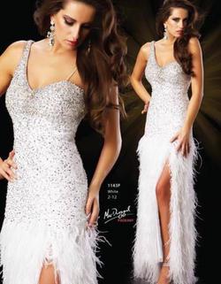 Mac Duggal White Size 2 Party Side Slit Pageant Mermaid Dress on Queenly