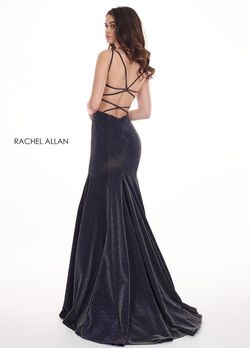 Style 6424 Rachel Allan Blue Size 10 Tall Height Mermaid Dress on Queenly