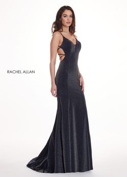 Style 6424 Rachel Allan Blue Size 10 Wedding Guest Jersey Floor Length Mermaid Dress on Queenly