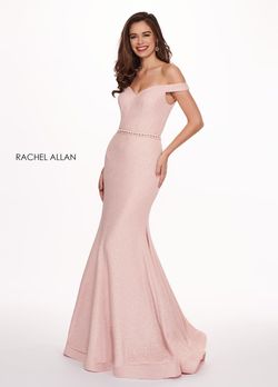 Style 6580 Rachel Allan Pink Size 2 Floor Length Military Mermaid Dress on Queenly