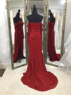 Stacie A Atelier Red Size 6 Custom Side slit Dress on Queenly
