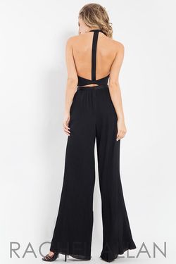 Style L1068 Rachel Allan Black Size 4 Office Tulle Euphoria Two Piece Jumpsuit Dress on Queenly