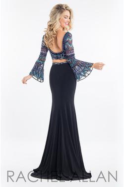 Style 7517 Rachel Allan Black Size 10 Holiday Tall Height Prom Side slit Dress on Queenly