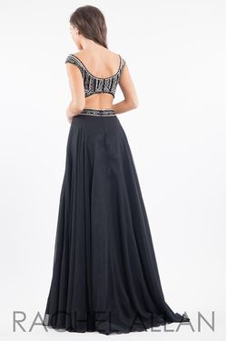 Style 7589 Rachel Allan Black Size 0 Floor Length A-line Dress on Queenly