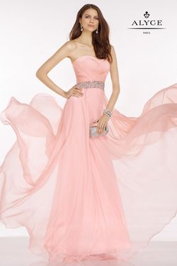 Style 6604 Alyce Designs Pink Size 16 Prom Tall Height Straight Dress on Queenly
