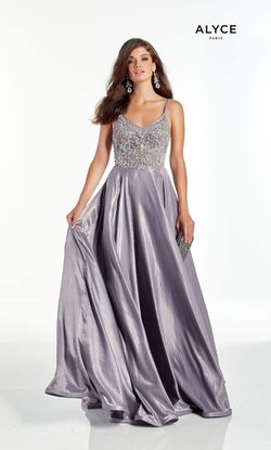 Style 60971 Alyce Designs Purple Size 14 Pageant Tall Height Ball gown on Queenly