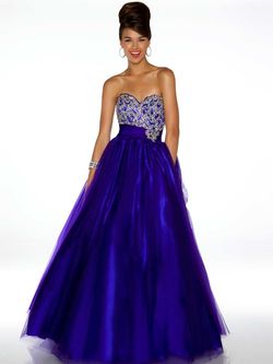 Style 81734 Mac Duggal Purple Size 14 Plus Size Pageant Sweetheart Ball gown on Queenly