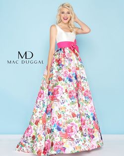 Style 66324 Mac Duggal Multicolor Size 8 Floor Length Floral Ball gown on Queenly