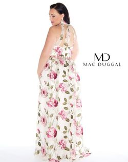 Style 77354 Mac Duggal Multicolor Size 20 Tall Height Floral A-line Dress on Queenly