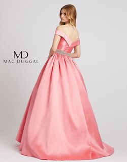 Style 66717 Mac Duggal Pink Size 4 Tall Height Embroidery Floor Length Ball gown on Queenly