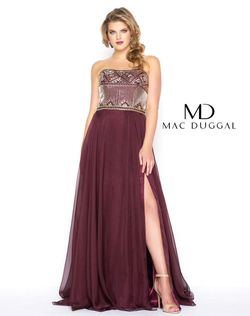 Style 65980 Mac Duggal Red Size 20 Black Tie Tall Height Floor Length Side slit Dress on Queenly
