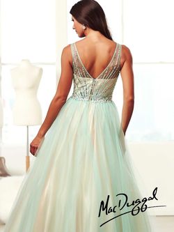 Style 48105 Mac Duggal Blue Size 10 Pageant Turquoise Tall Height Ball gown on Queenly