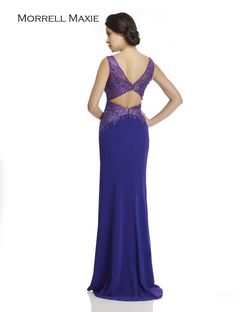 Style 15032 Morrell Maxie Purple Size 12 Royal Blue Straight Dress on Queenly