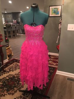 Alyce Paris Pink Size 4 A-line Beaded Top Prom Cocktail Dress on Queenly