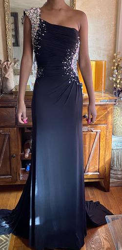 Tony Bowls Black Size 2 Sequin Train Straight Dress on Queenly