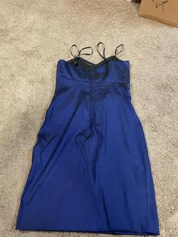Betsy & Adam Royal Blue Size 12 Tall Height Strapless Cocktail Dress on Queenly