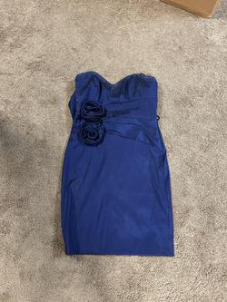 Betsy & Adam Royal Blue Size 12 Tall Height Strapless Cocktail Dress on Queenly