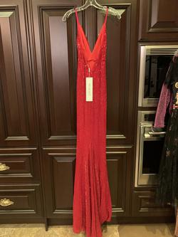Portia and Scarlett Red Size 0 Sequin Prom Straight Dress on Queenly