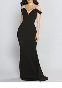 Rhinestone dress Black Size 8 Floor Length Mermaid Straight Dress on Queenly
