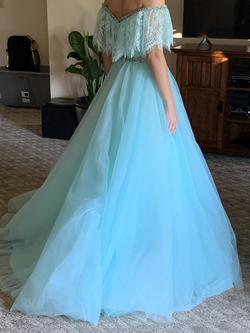 MoriLee Blue Size 2 Pageant Turquoise Prom Ball gown on Queenly