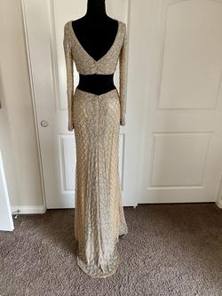 Primavera Nude Size 0 Train Beaded Top Straight Dress on Queenly