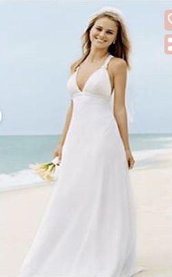 impressions bridal White Size 2 Floor Length Ivory Straight Dress on Queenly