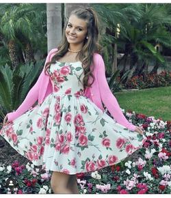 Sherri Hill Multicolor Size 0 Sunday Floral Homecoming Midi Cocktail Dress on Queenly