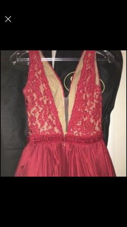 Red Size 2 Train Dress on Queenly