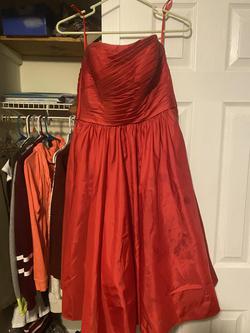 MoriLee Red Size 0 Strapless Ball gown on Queenly