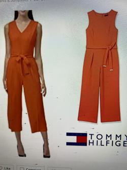 Tommy Hilfinger Orange Size 8 Jersey Jumpsuit Dress on Queenly