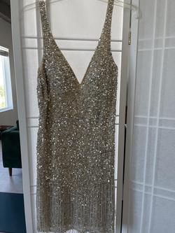Mac Duggal Nude Size 12 Summer Midi Cocktail Dress on Queenly