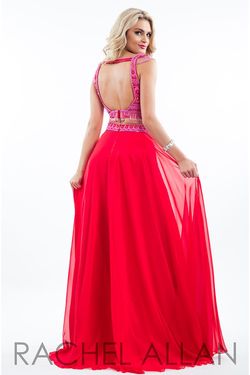 Style 7637 Rachel Allan Red Size 10 Pageant Tall Height Prom A-line Dress on Queenly