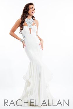 Style 7151RA Rachel Allan Red Size 0 Sweetheart Pageant Halter Floor Length Mermaid Dress on Queenly