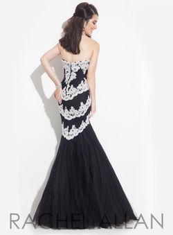 Style 6983 Rachel Allan Multicolor Size 14 Pattern Strapless Mermaid Dress on Queenly