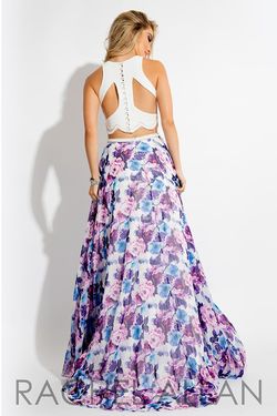 Style 7692 Rachel Allan Multicolor Size 8 Jersey Prom Two Piece Lavender A-line Dress on Queenly