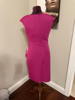 Bellle Badgley Mischka Hot Pink Size 6 Sunday Midi Cocktail Dress on Queenly