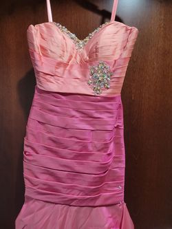 Style HB8779 Mori Lee Paparazzi Pink Size 0 Pageant Corset Prom Mermaid Dress on Queenly