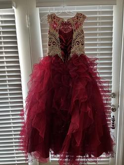 Tiffany Designs Red Size 0 Floor Length Ball gown on Queenly