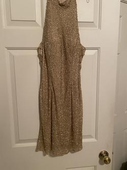 Sherri Hill Gold Size 4 Holiday Pageant Cocktail Dress on Queenly