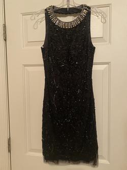 Sherri Hill Black Size 4 Holiday Mini Cut Out Cocktail Dress on Queenly