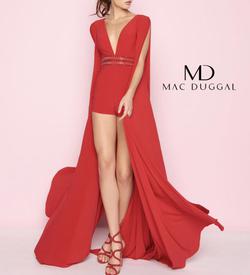 Mac Duggal Red Size 6 Fitted Jumpsuit Dress on Queenly