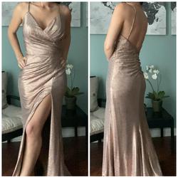 Jovani Gold Size 4 Party Prom Mermaid Dress on Queenly
