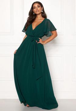 Greenia Green Size 0 V Neck Wedding Guest Prom A-line Dress on Queenly