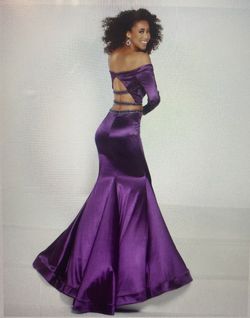 2cute By J. Michaels Purple Size 6 Jewelled Euphoria Square Neck Ball gown on Queenly