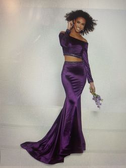 2cute By J. Michaels Purple Size 6 Prom Two Piece Floor Length Ball gown on Queenly