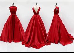 Jovani Red Size 4 Boat Neck Velvet Prom Ball gown on Queenly