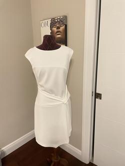 DKNY White Size 6 Floor Length A-line Dress on Queenly