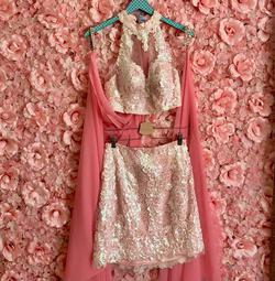 Blush Prom Pink Size 6 Midi Two Piece Cocktail Dress on Queenly