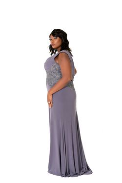 Style Luna Socialite Fashions Purple Size 18 Tall Height Bridesmaid Prom Mermaid Dress on Queenly